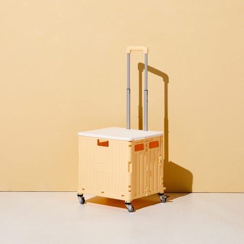 회전이 부드러운 폴딩카트 70L 소프트옐로우 (최대하중 60kg)_BT0724001