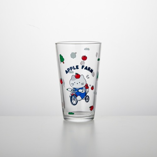 애플팜 바이크 밀크캣 유리컵 460ML_KT2124007
