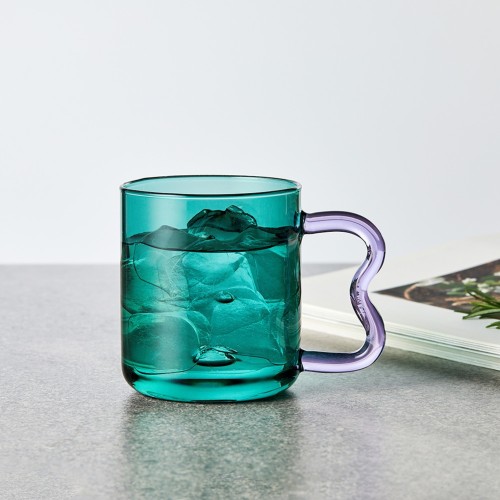 [모던하우스] 밀키봉봉 위글핸들 내열 유리머그 teal green 370ml_GA01230