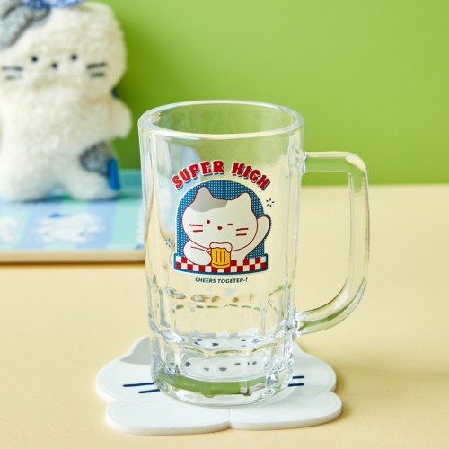 두둠칫 밀크캣 유리 하이볼잔 380ML_KT2124005