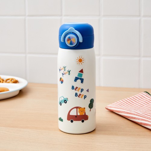 분해가 간편한 DIY 어린이 스티커 보온병 360ML_ 플레이베어_KI0525010