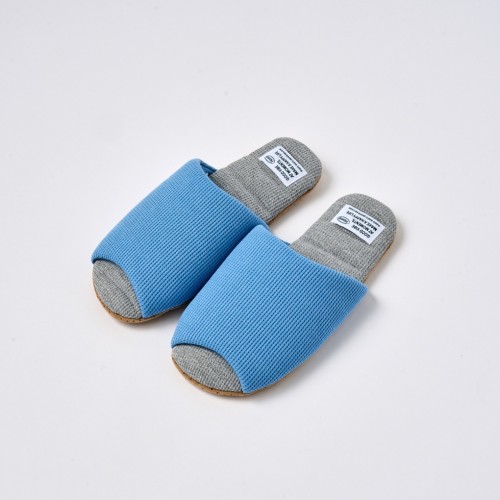 빨아쓰는 와플 컬러블록 슬리퍼 블루+그레이 M_FS1025003