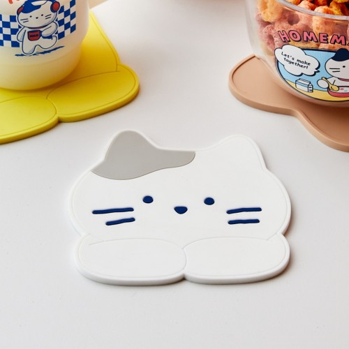 햅삐데이 빼꼼 밀크캣 PVC 코스터_KT5124015