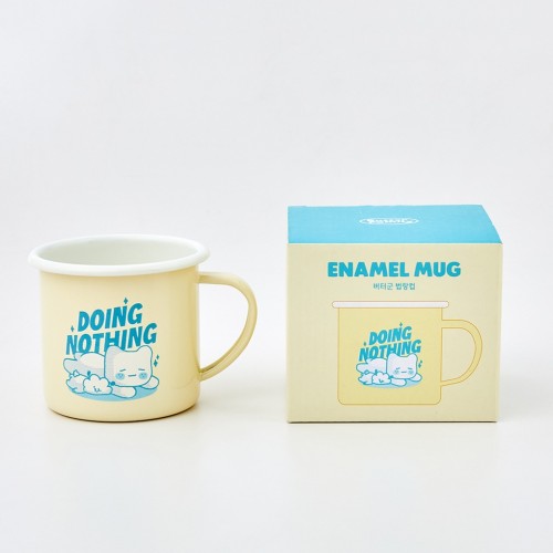 큐티뽀짝 버터군 법랑컵 380ML 옐로우_KT4123005