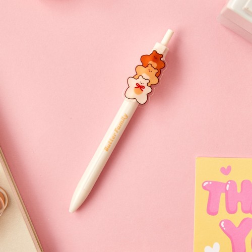 애플팜 버터곰 아크릴 와펜 볼펜 블랙_FM0224049
