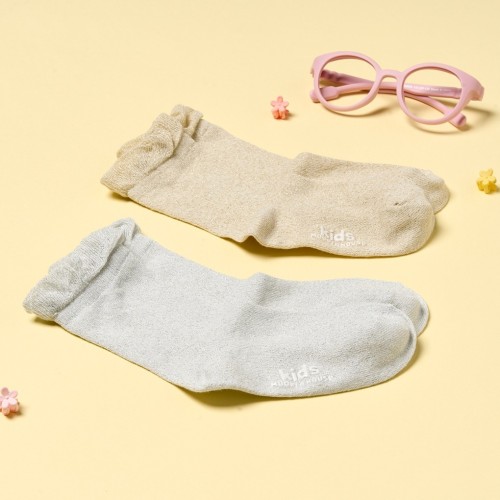 반짝반짝 글리터 양말 2P SET 4-7Y 실버 골드_CZ8125022