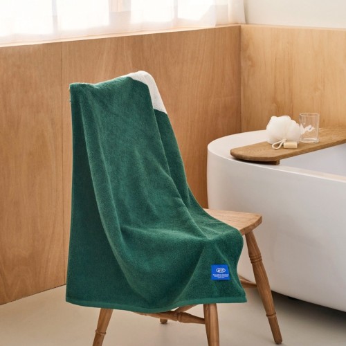 컬러 블록 바스타월 GREEN 70X140cm 460g_BG0125012