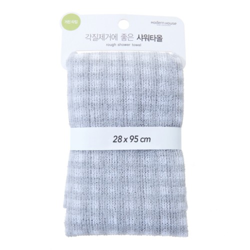 각질제거에 좋은 샤워타올 체크GREY_샤바스_BG0822008