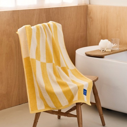 컬러 블록 바스타월 YELLOW 70X140cm 460g_BG0125009