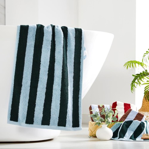 볼드 스트라이프 세면타월 MINT BLUE 40X80cm 190g_BG0124067