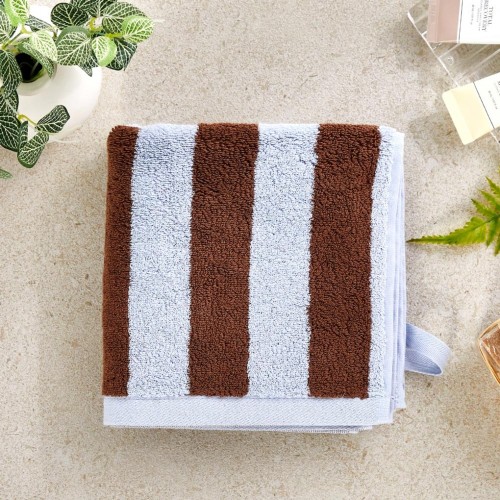 볼드 스트라이프 세면타월 BROWN 40X80cm 190g_BG0124065
