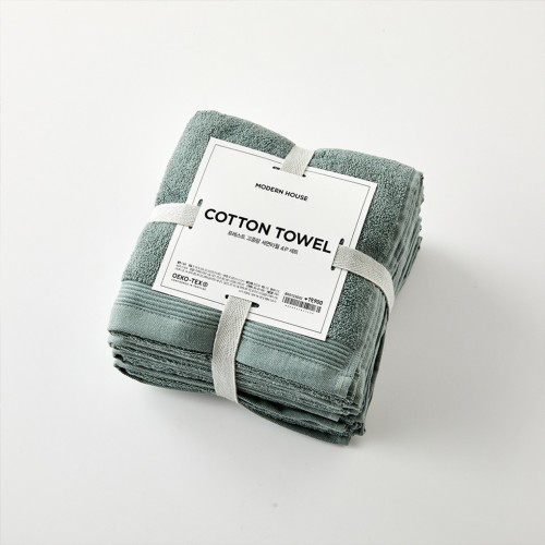 WOW 포레스트 고중량 세면타월 4P세트GREEN_BG0123032