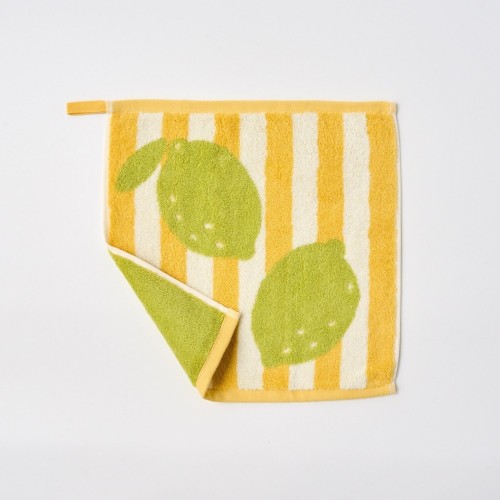 스트라이프 라임 핸드타월 GREEN 34X34cm 65g_BG0125038