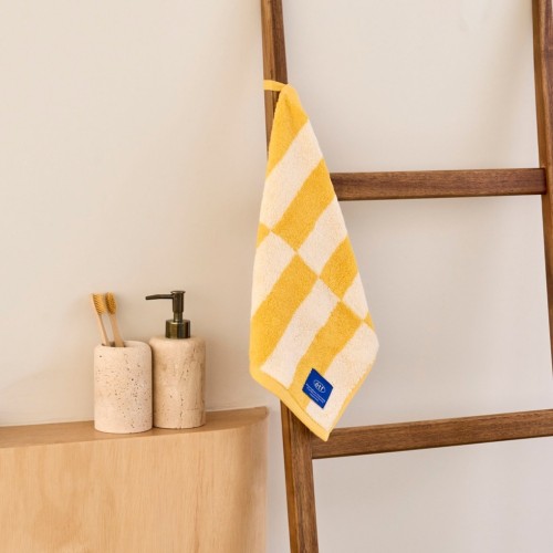 컬러 블록 핸드타월 YELLOW 34X34cm 65g_BG0125007