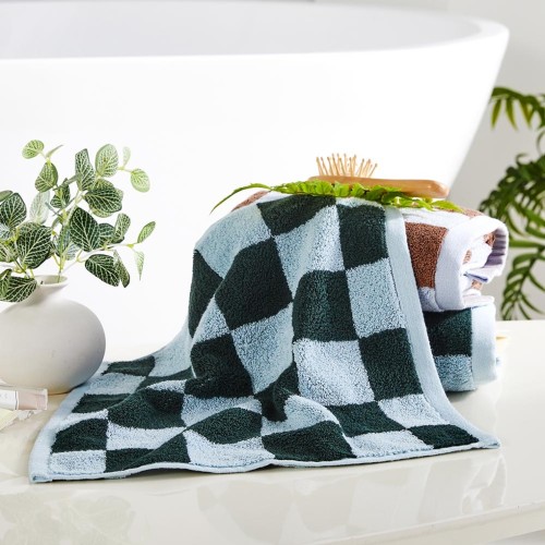 빅 체커보드 핸드타월 MINT BLUE 34X34cm 65g_BG0124071