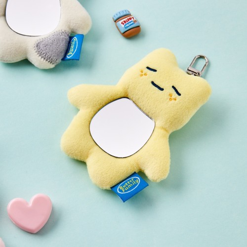 말랑쫀득 버터군 형태 거울 옐로우_FA2824011