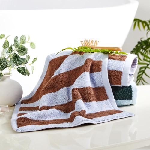 볼드 스트라이프 핸드타월 BROWN 34X34cm 65g_BG0124064
