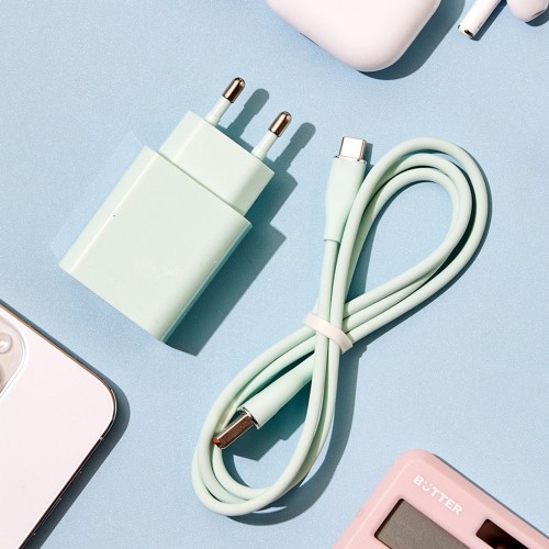 컬러 USB 케이블 C TYPE 민트_FT0124003
