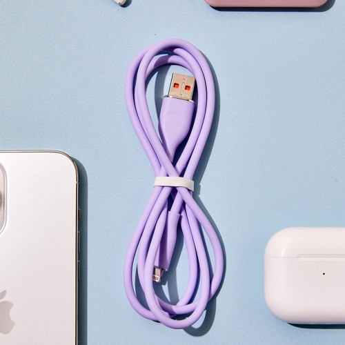 컬러 USB 케이블 8 PIN 라벤더_FT0124004