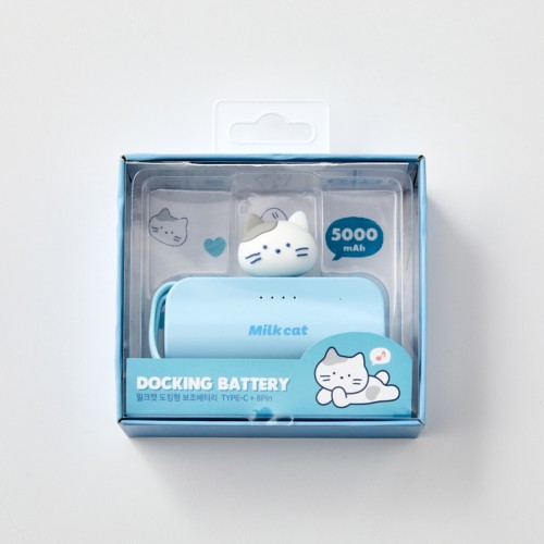 밀크캣 피규어 도킹 보조배터리 5000 mAh_FT0124023