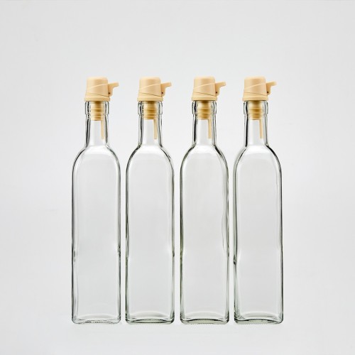 밀폐가 잘되는 깔끔오일병 4P세트 500ml(스티커포함)_KC0723011