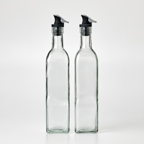 WOW 사각 오일병 2P세트 500ml(스티커포함)_KC0722018