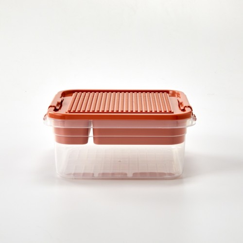 ON 분류편한 뚜껑활용 블록정리함 26x24.5x11.2cm 소프트레드_KL0524009