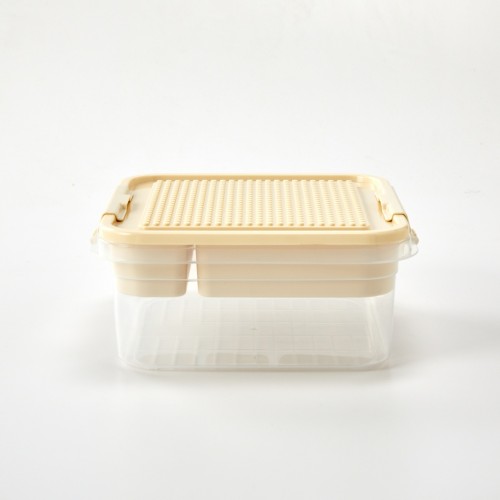 분류편한 뚜껑활용 블록정리함 26x24.5x11.2cm 크림_KL0524006