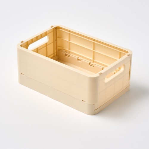 깔끔 폴딩바스켓 M 바닐라크림 (27.6x18.8x12cm)_KL0625001
