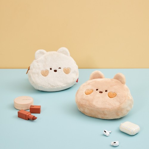 키치팝 첫째 둘째 버터곰 리버시블 파우치 MFA2024061