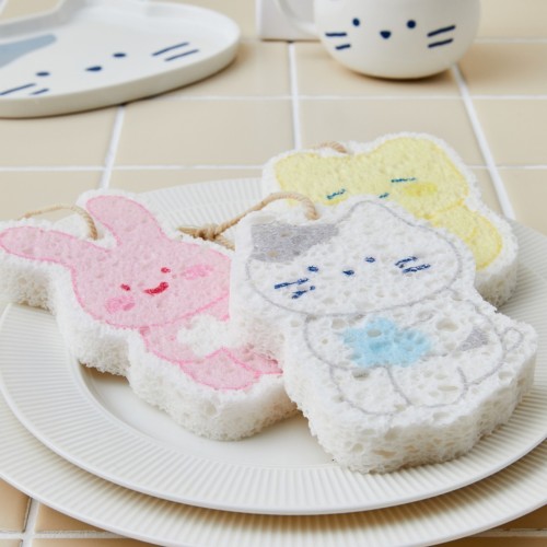 밀크캣 스크래빗 버터군 펄프 수세미 3P SET_KT5124005