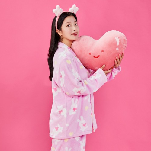 보들보들 스크래빗 극세사 파자마 상하세트 공용 S 핑크_FA2623048