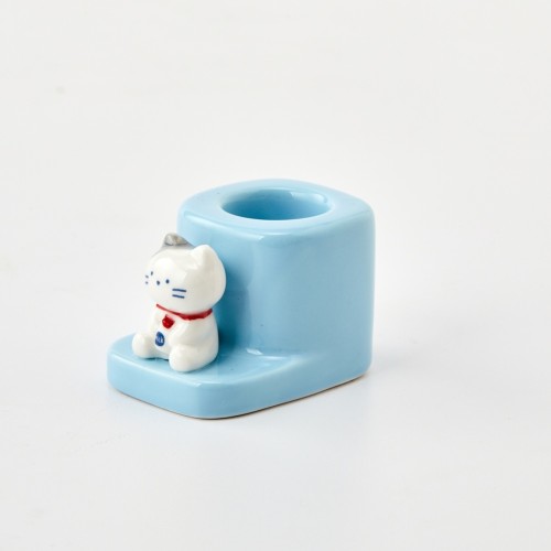 밀크캣 피규어형 세라믹 칫솔 홀더_BA4524030