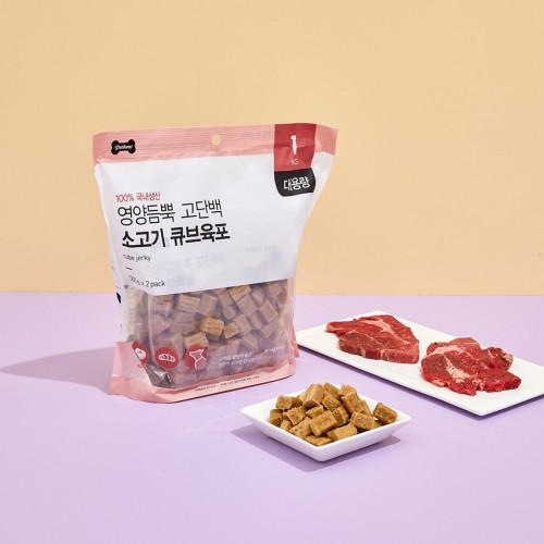 펫본) 대용량 큐브육포 소고기 1kg_PT1222010