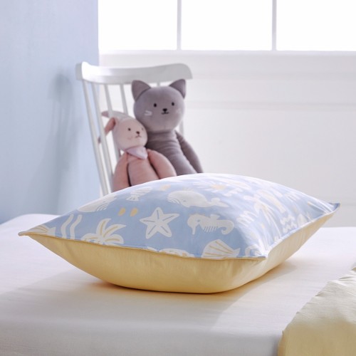 3도씨) 슈퍼쿨 시원한 냉감모달 베개커버 40*60 헬로오션 블루 레몬_CZ0325024