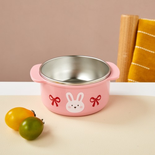 이중스텐 깊은공기 (논슬립)_13.5CM_리본래빗_이팬시_KI0325003