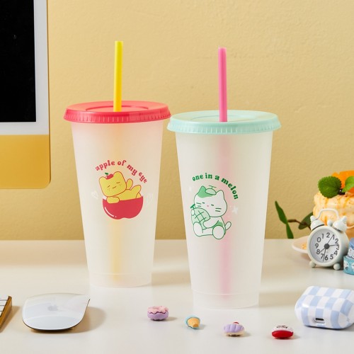 스윗스윗 밀크캣 버터군 리유저블 텀블러 700ml 2P SET_KT1124003