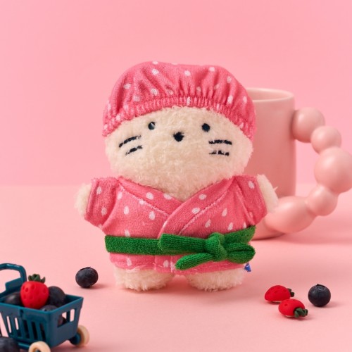 딸기 헤어캡 샤워로브 세트 인형옷_FG0325013