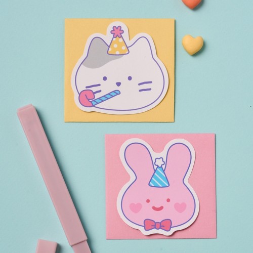 추카포카 밀크캣 스크래빗 미니 형태카드 봉투 2P SET_FM0425014