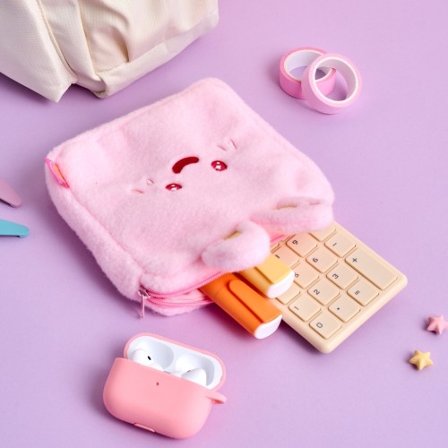 눈반짝 스크래빗 네모네모 파우치 핑크_FA2025027