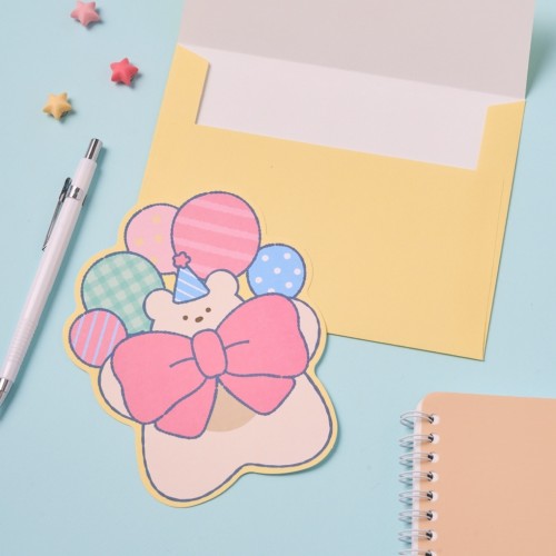 러블리 빅리본 버터곰 형태카드_FM0425007