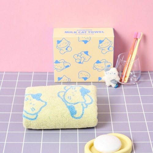 올데이 만세 밀크캣 핸드타올 2PCS 34*34 블루_FB1225005