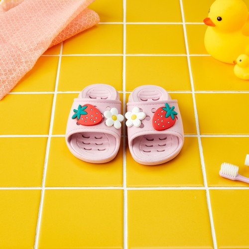 스트로베리 PVC 물빠짐 아동욕실화 150mm PINK_KB0425001